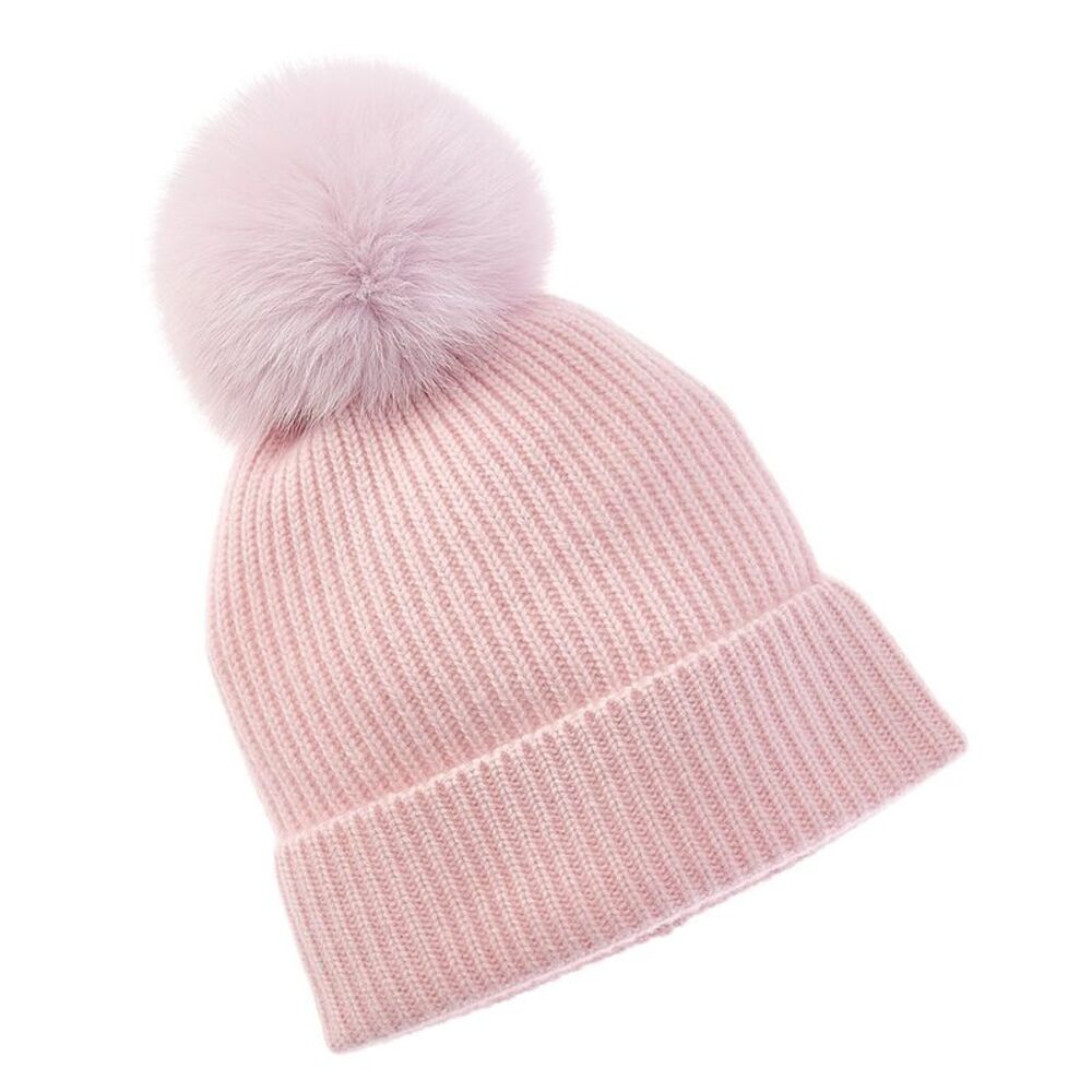 Sofiacashmere Rib Cashmere Hat, Pink